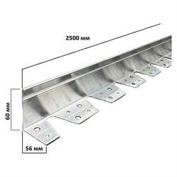 Алюминиевый бордюр ГеоПластБорд АЛ2500.60к - фото 16579993