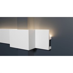Ударопрочный влагостойкий потолочный карниз под LED подсветку Decor-Dizayn DD615 - фото 16580340