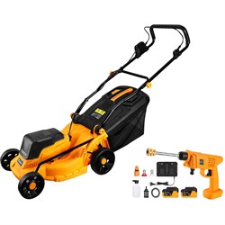 Аккумуляторная бесщеточная газонокосилка DEKO DKLM40V - фото 16582219