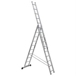 Алюминиевая трехсекционная лестница-стремянка SevenBerg 920310 - фото 16587160