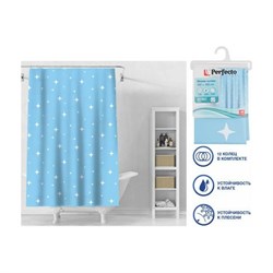 Штора для ванной комнаты PERFECTO LINEA Secret 180x180, с кольцами, звездное небо - фото 16588441