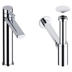 Высокий смеситель для накладной раковины Wellsee ONCE! and forever - фото 16592625