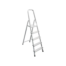 Пятиступенчатая алюминиевая стремянка Biber 98005 - фото 16594366