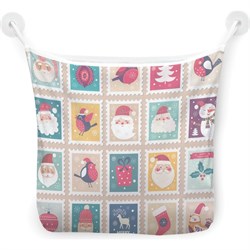 Настенная сетка-органайзер для ванной для игрушек JoyArty Праздничные марки - фото 16594677