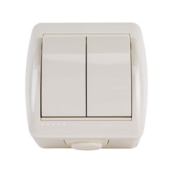 Двойной выключатель Lezard NATA - фото 16595568