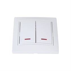 Двухклавишный выключатель TANGO 1008831 - фото 16598612