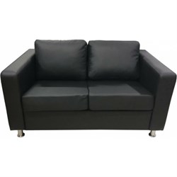 Двухместный диван Мягкий Офис черный - фото 16601773