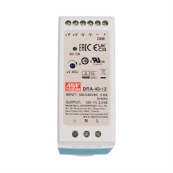 Источник питания Mean Well DRA-40-12 - фото 16604453