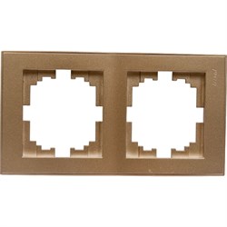 Двухместная вертикальная рамка Lezard RAIN - фото 16605078