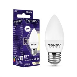 Светодиодная лампа TOKOV ELECTRIC TKE-C37-E27-7-3K - фото 16607518