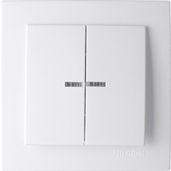 Двухклавишный выключатель Nilson TOURAN-ALEGRA-THOR - фото 16607860