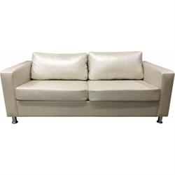 Трехместный диван Мягкий Офис серебристый - фото 16608041