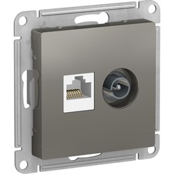 Двойная розетка Systeme Electric AtlasDesign - фото 16608447