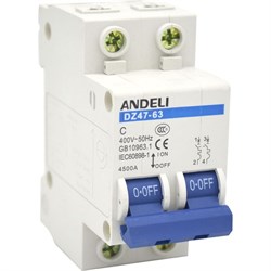 Автоматический выключатель ANDELI DZ47-63 - фото 16609603
