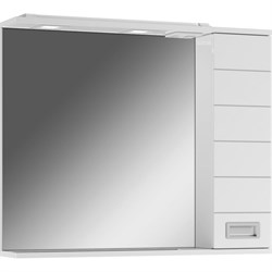 Правый шкаф-зеркало Домино Cube 80 - фото 16610883