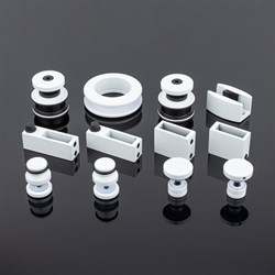 Комплект раздвижной системы для стеклянных душевых кабин SERVICE PLUS RS02-400WM/SUS304 - фото 16614541