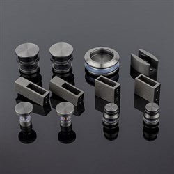 Комплект раздвижной системы для стеклянных душевых кабин SERVICE PLUS RS02-400GFM/SUS304 - фото 16614552