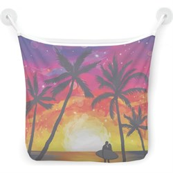 Настенная сетка-органайзер для ванной для игрушек JoyArty Любовь на берегу океана - фото 16614756