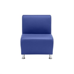 Одноместная секция дивана Мягкий Офис синяя - фото 16615522