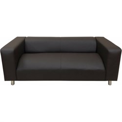 Двухместный диван Мягкий Офис шоколадный - фото 16618113