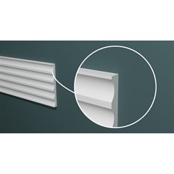 Ударопрочный влагостойкий стеновой молдинг-панель под покраску Decor-Dizayn Грани - фото 16619777