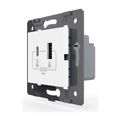 Розетка LIVOLO VL-FCUA18W.UC18W-2WP - фото 16620373