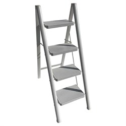 Стремянка стальная АЛЮБЭСТ DLS404W - фото 16622171