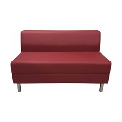 Двухместная секция дивана Мягкий Офис красная - фото 16622361