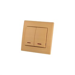 Двойной выключатель Lezard MIRA - фото 16625303