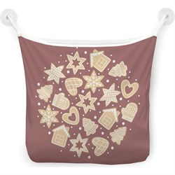 Настенная сетка-органайзер для ванной для игрушек JoyArty Праздничные печенья - фото 16625362