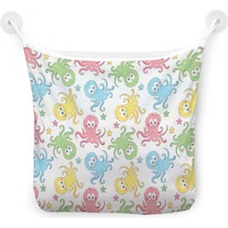 Настенная сетка-органайзер для ванной для игрушек JoyArty Цветные осьминожки - фото 16627235