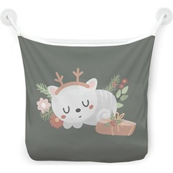 Настенная сетка-органайзер для ванной для игрушек JoyArty Котик с рожками - фото 16628226