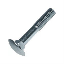 Мебельный оцинкованный болт Саморезик 8,0х90 DIN603 50 шт. - фото 16628405