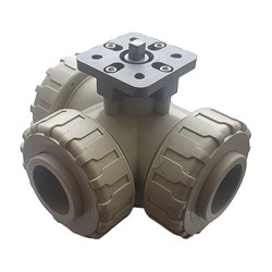 Трехходовой шаровой кран TECHNO 3040-PP - фото 16632680