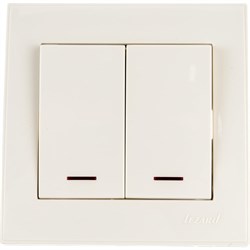 Двойной выключатель Lezard RAIN - фото 16633852