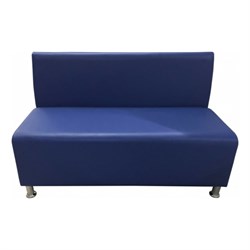 Двухместная секция дивана Мягкий Офис синяя - фото 16634081