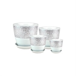 Комплект горшков для цветов Сады Аурики РС107 Роспись бутон - фото 16636073