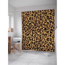 Шторка-занавеска для ванной JoyArty Леопардовый узор - фото 16639669