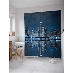 Шторка-занавеска для ванной JoyArty Ночной Нью-Йорк - фото 16639782