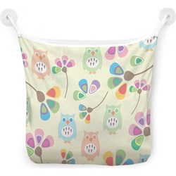 Настенная сетка-органайзер для ванной для игрушек JoyArty Цветные совы и цветы - фото 16640723