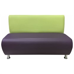 Двухместная секция дивана Мягкий Офис салатовая-фиолетовая - фото 16643371