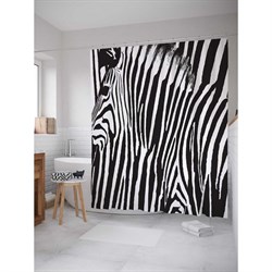 Шторка-занавеска для ванной JoyArty Взгляд зебры - фото 16645429