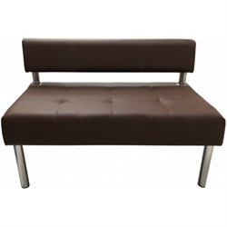 Двухместная секция дивана Мягкий Офис шоколадная - фото 16645483