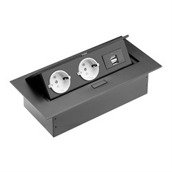 Выдвижной встраиваемый блок розеток GTV AE-PBU02GS-20 - фото 16648782