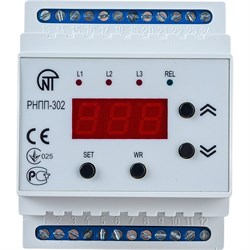 Реле напряжения перекоса и последовательности фаз Новатек-Электро РНПП-302 - фото 16653171