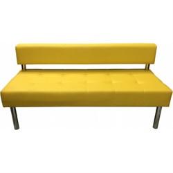 Трехместная секция дивана Мягкий Офис желтая - фото 16653290