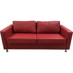 Трехместный диван Мягкий Офис красный - фото 16653310