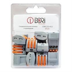 Соединительная 3-проводная клемма DORI СМК 222-413 - фото 16653827