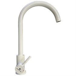 Смеситель д/кухни Gota Rocio Marismas 14410 молочно-белый нержав. сталь 1/10 - фото 16654287