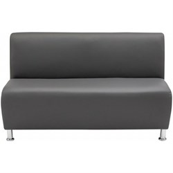 Двухместная секция дивана Мягкий Офис серая - фото 16660915